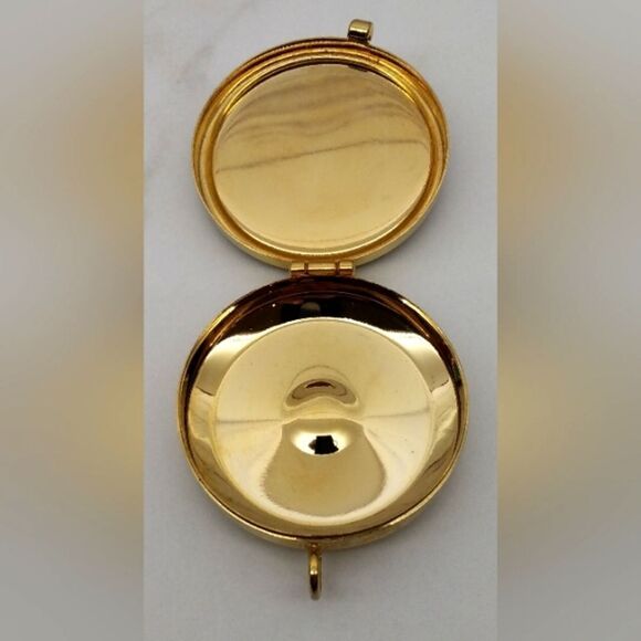 Pyx Holy Communion Brass Pewter Peace Dove - Picture 10 of 13